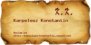 Karpelesz Konstantin névjegykártya